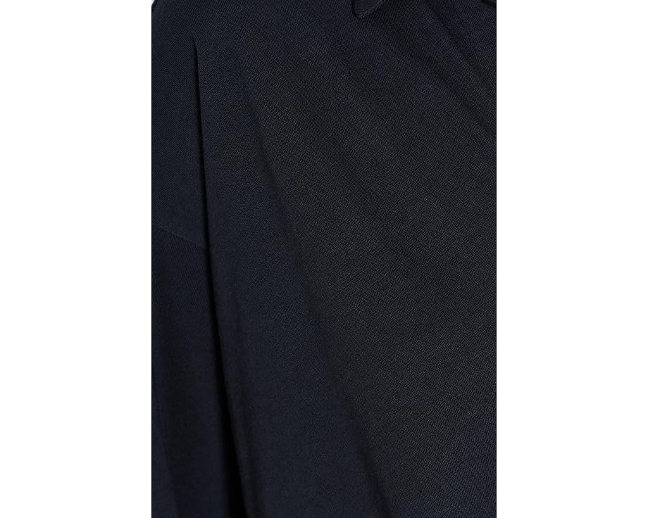 Топ Lilla P Faux Wrap Collared с имитацией запаха и длинными рукавами