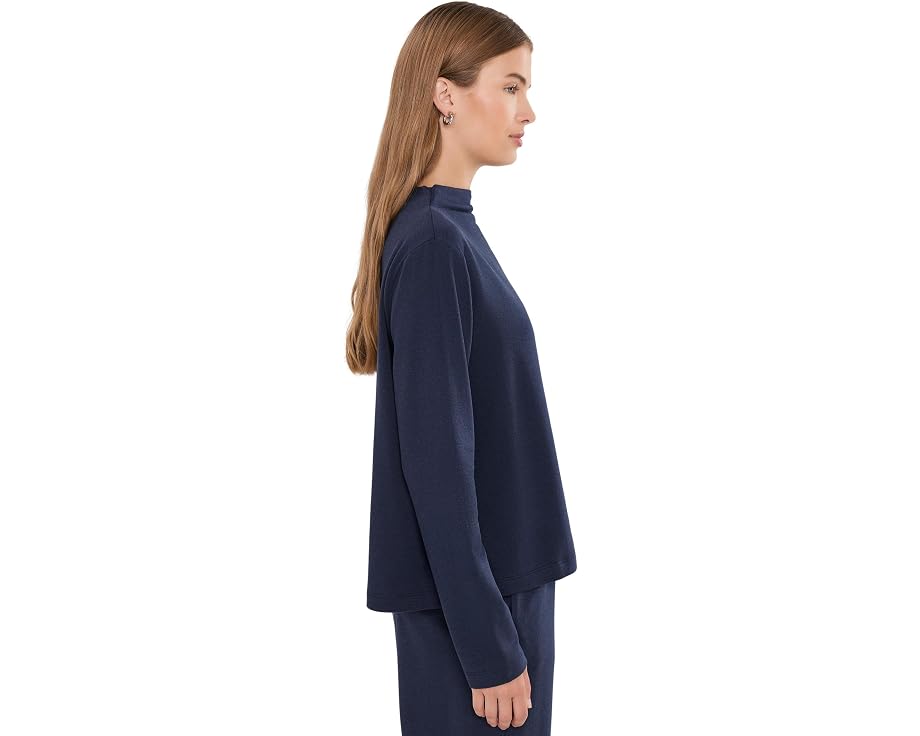 Cozy Brushed Terry Hug Funnel Neck Top