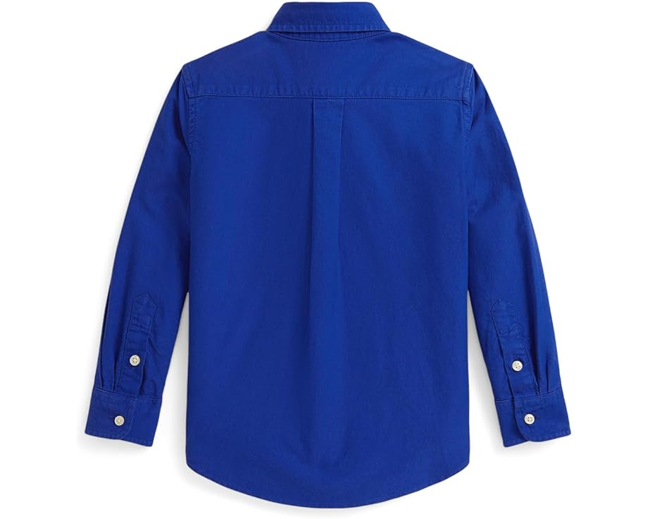 Хлопковая оксфордская рубашка Garment-Dyed Polo Ralph Lauren Kids для малышей и младших детей