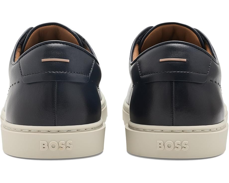Кеды BOSS Gary Leather Sneakers кожаные с темно-синим верхом