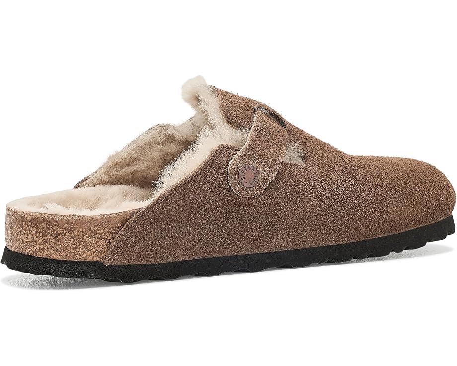 Birkenstock Boston Shearling замшевые клоги с мехом