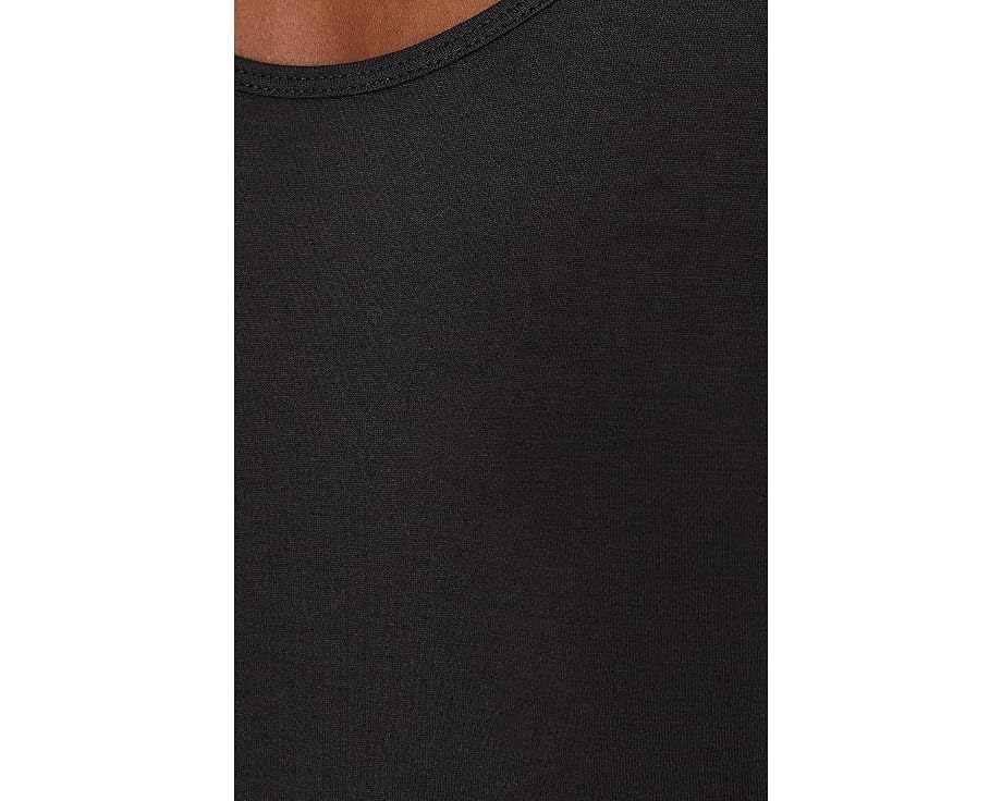 Stretch Jersey Knit Scoop Neck Full Length Dress