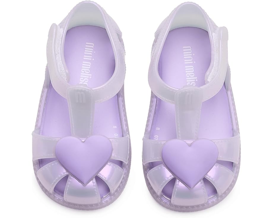Mini Melissa Сандалии Hip Heart Ballerina для малышей с липучкой и водонепроницаемым ПВХ