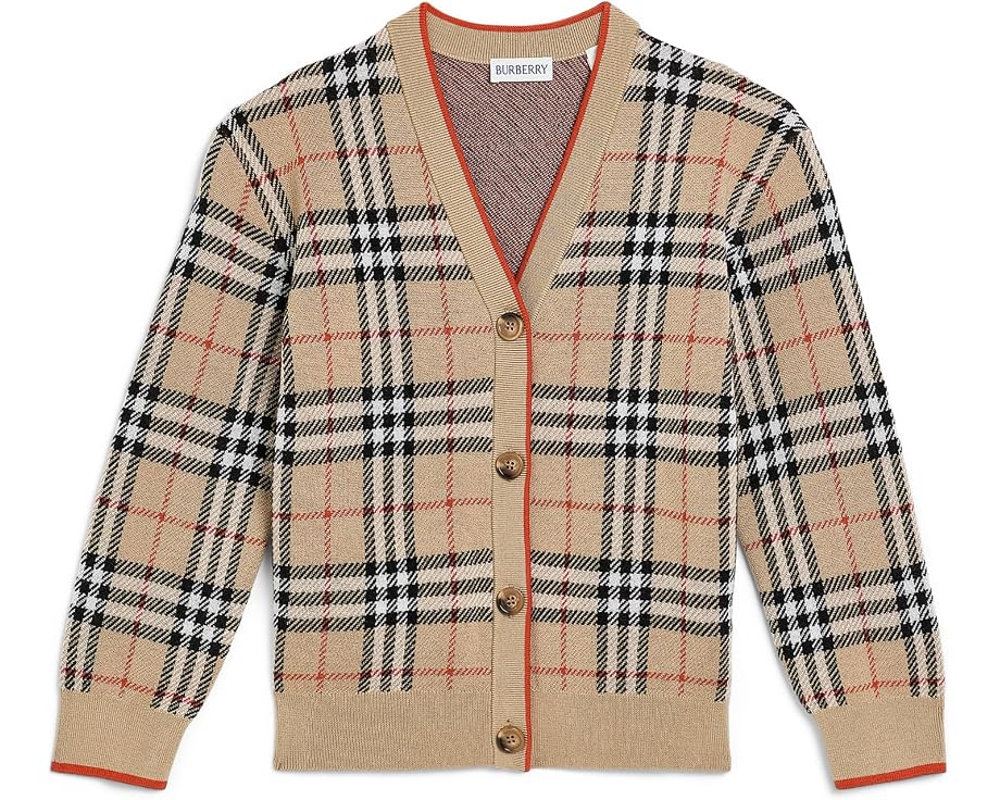 Детский вязаный кардиган Burberry Kids Graham Vintage Top в клетку