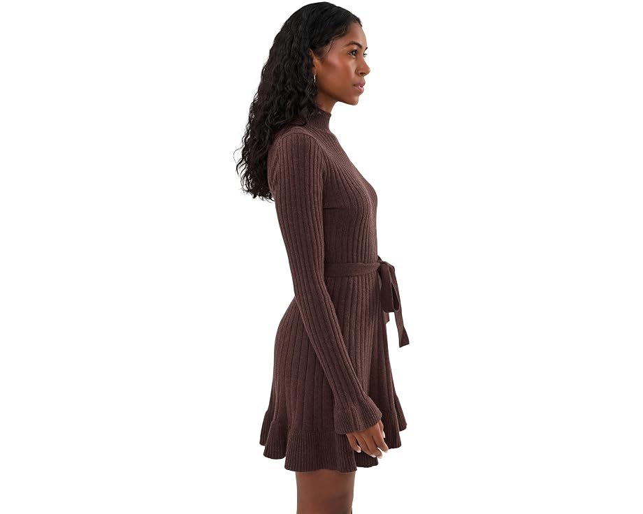 Paige Sandria платье вязаное с поясом и воланами