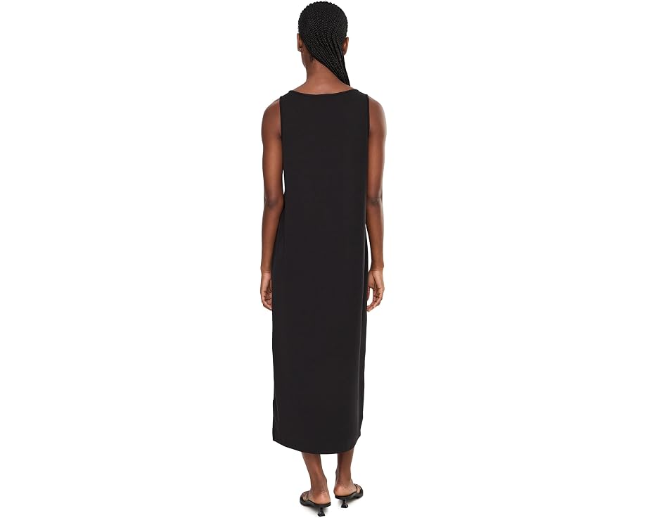 Stretch Jersey Knit Scoop Neck Full Length Dress