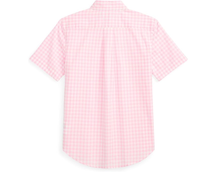 Рубашка Polo Ralph Lauren Kids в полоску из хлопкового поплина с вышитым пони