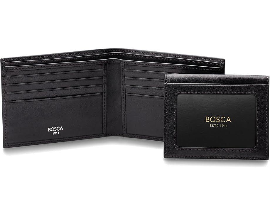 Кошелек для карт Bosca с отстегивающимся ID-футляром из кожи Nappa Vitello