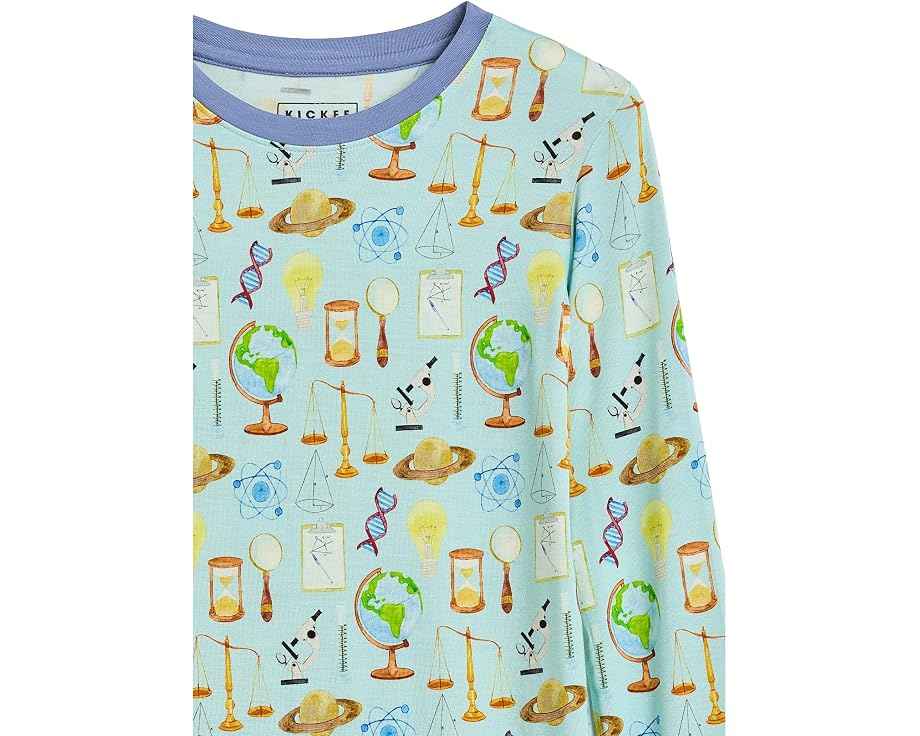 Kickee Pants пижамный набор с принтом с длинным рукавом для детей