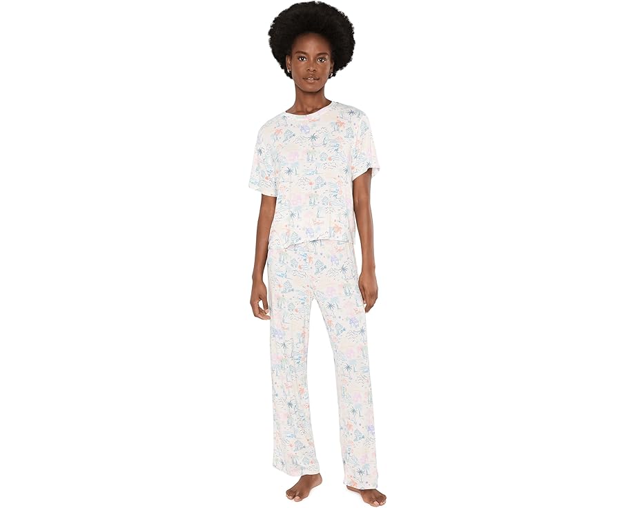Комплект футболки и брюк All American Tee Pants Set HONEYDEW с листовым принтом