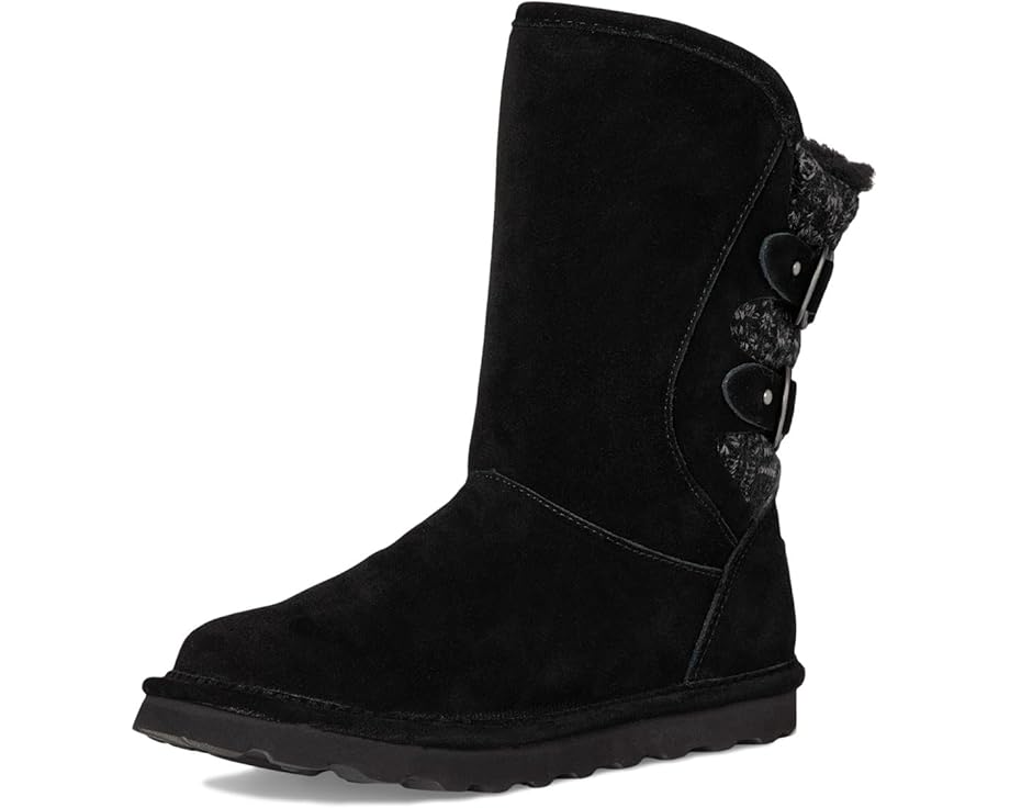 Зимние угги Bearpaw Jenni из замши с меховой отделкой и декоративной пряжкой