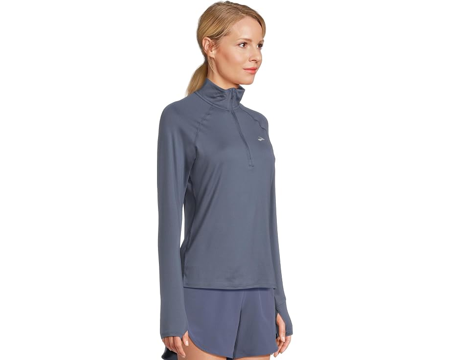 Куртка Brooks Dash 1/2 Zip 3.0 с воротником и светоотражающим брендингом