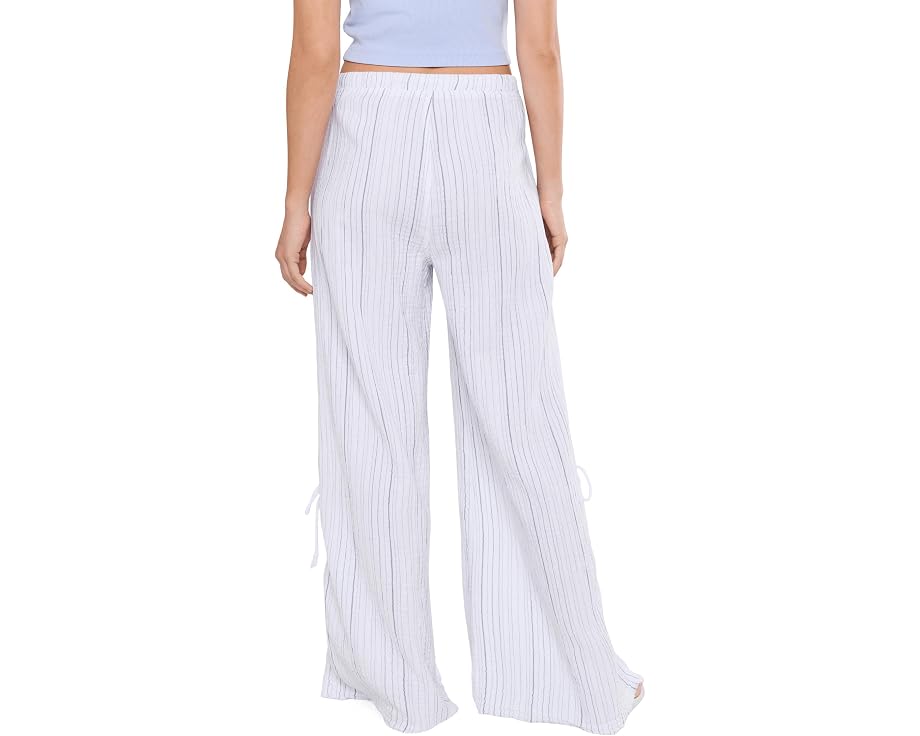 XCVI Штаны Muriel Wide Leg в полоску белые