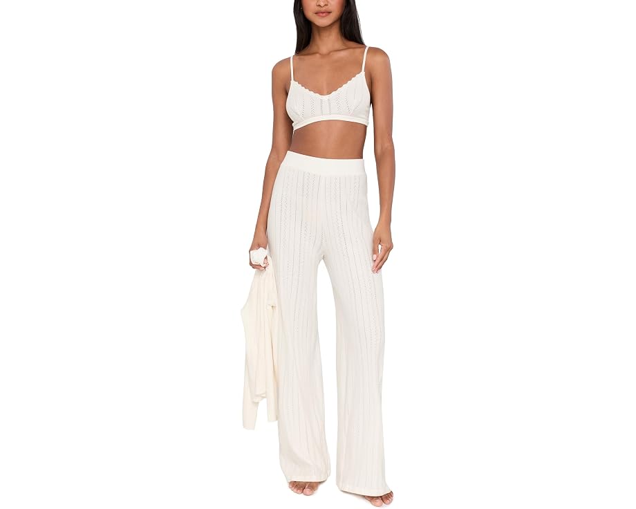 Eberjey бюстгальтер Pointelle Sweater Bralette с вырезом
