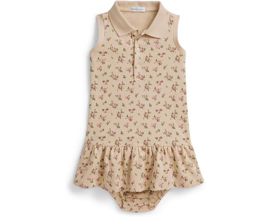 Платье поло с флоральным принтом и шортиками для младенцев Polo Ralph Lauren