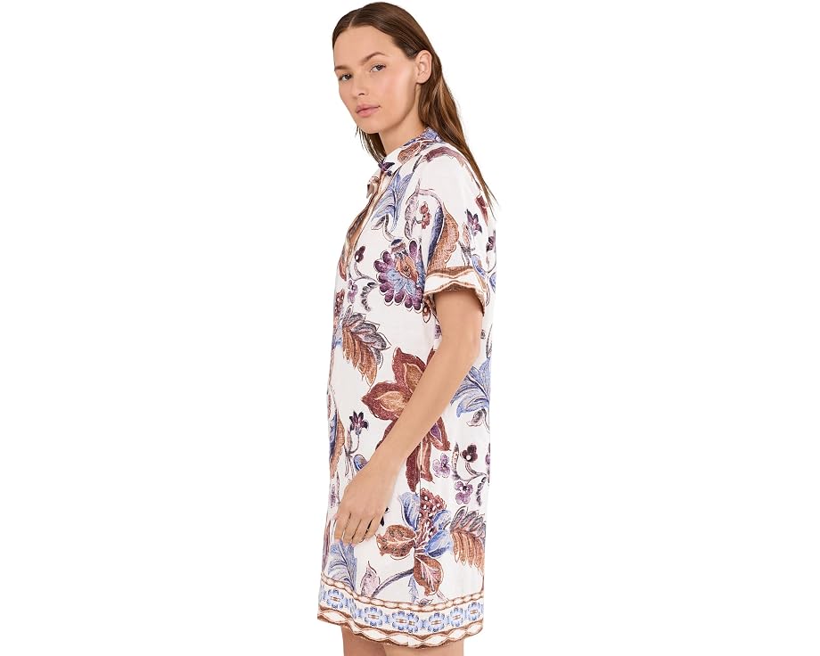 Платье Mesa Shores Short Sleeve Shift Dress от Tommy Bahama с ярким цветочным принтом