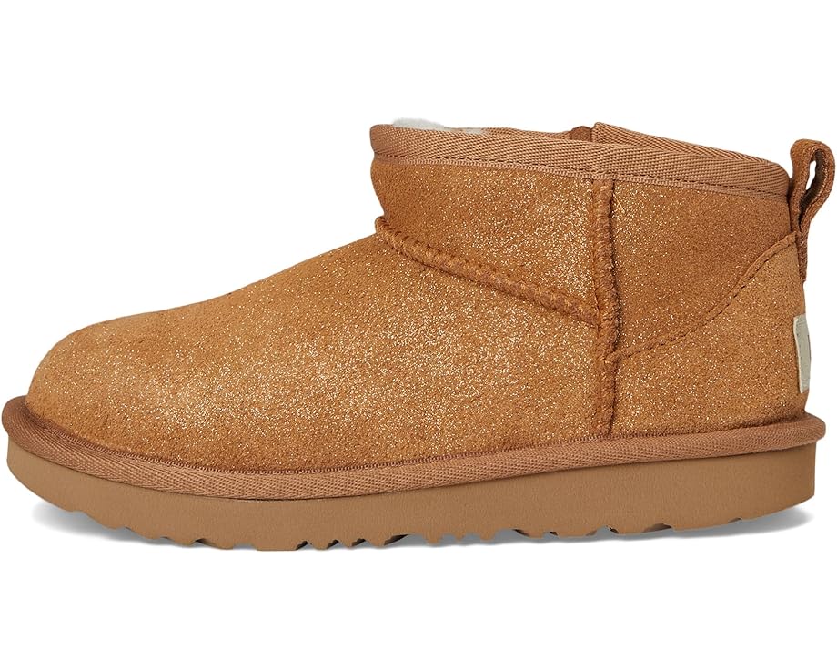 Детские тапочки UGG Kids Classic Ultra Mini Dazzle с замшевым верхом и подкладкой из переработанной шерсти