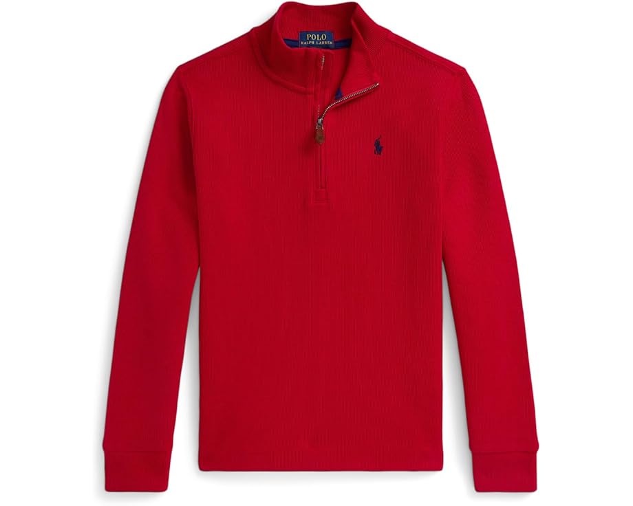 Поло с молнией на четверть Estate Rib Polo Ralph Lauren Kids для малышей и детей