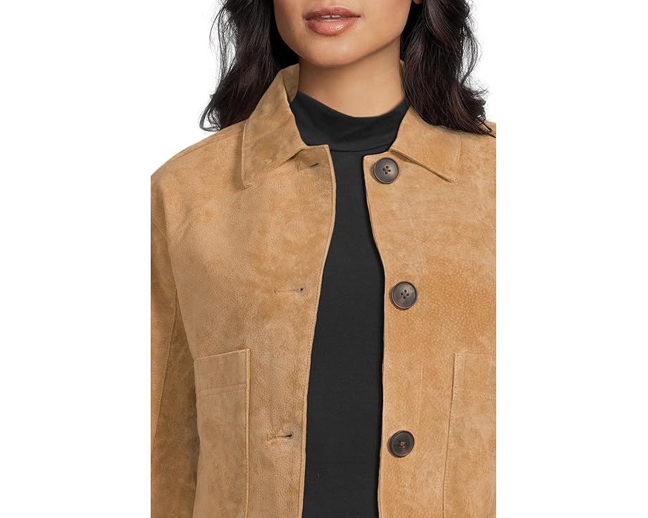 Blank NYC Real Suede укороченный блейзер из мягкой замши