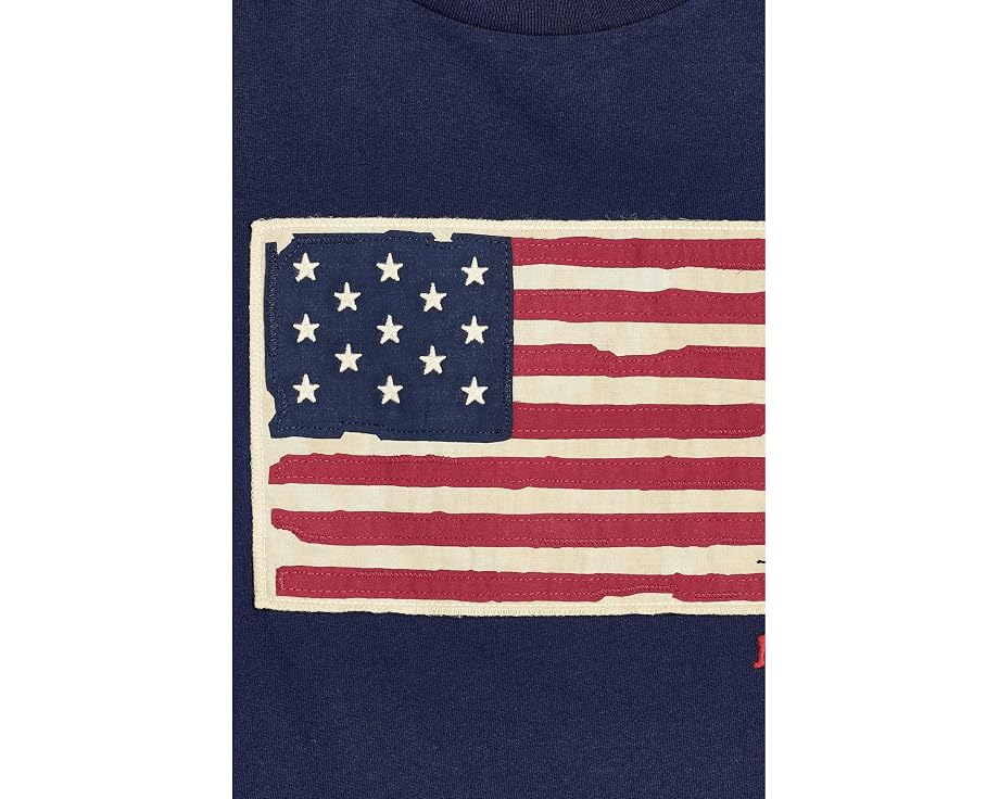 Детская футболка Polo Ralph Lauren Kids Flag Cotton с аппликацией американского флага