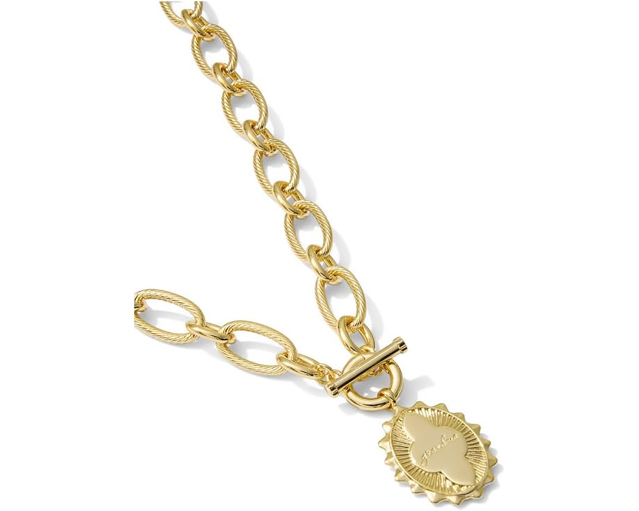 Колье Kendra Scott Grandma с монетой и смешанной цепочкой