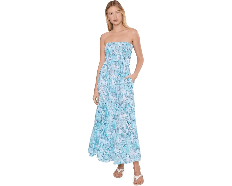 Кардиган-накидка макси Lilly Pulitzer Anali с верхом на резинке и ярусами