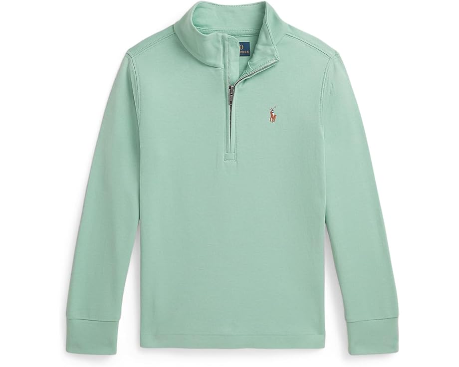 Полузип Polo Ralph Lauren Kids худи из интерлока для малышей с вышитым пони