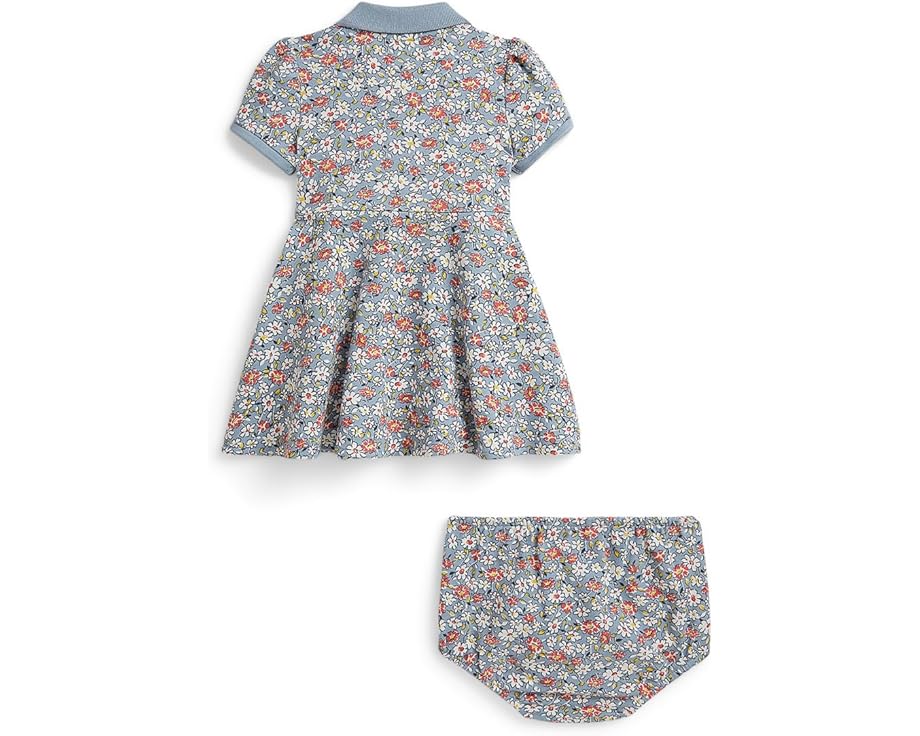Polo Ralph Lauren Kids Платье-фальш-рапорт и шортики из сетки с цветочным принтом для младенцев