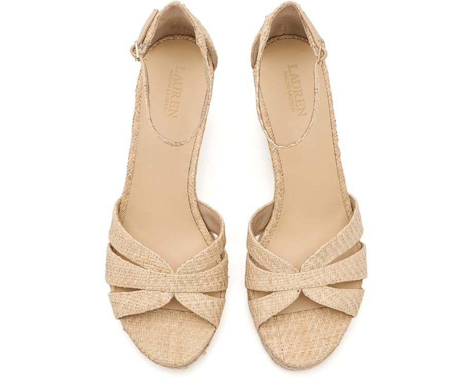 Lauren Ralph Lauren босоножки-эспадрильи Nellie из рафии с танкеткой