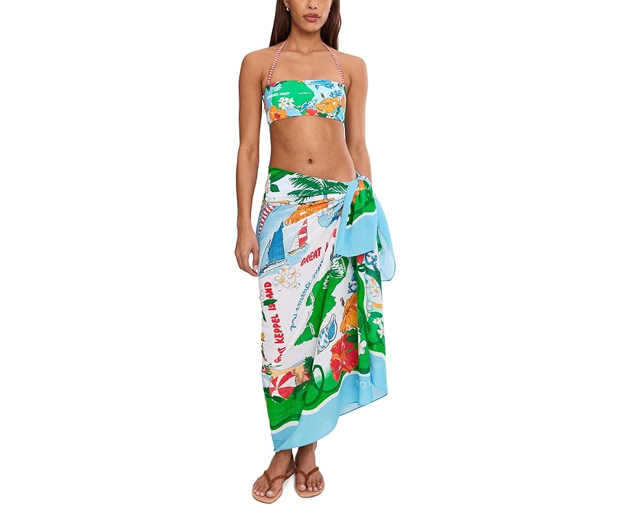 Саронг Seafolly Viva Vacation из хлопка для многообразного ношения