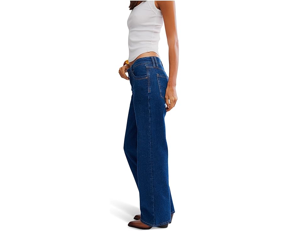 Джинсы Free People Tennessee Low Rise Bf с поясом на шлевках и пятью карманами