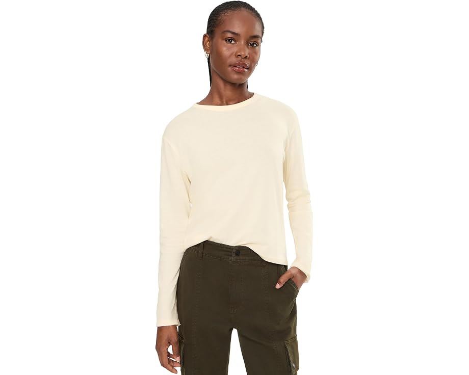 Футболка Lilla P Rolled Edge Relaxed с закрученным краем и свободным кроем