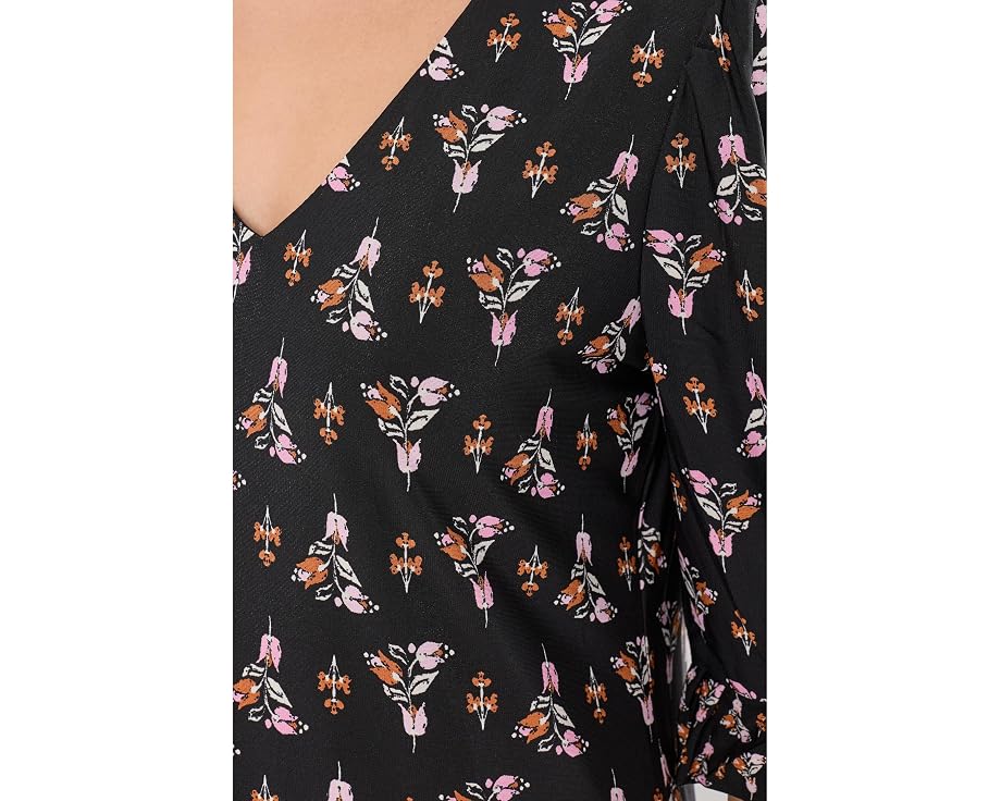 Платье CeCe V-Neck Knit с рюшами по низу