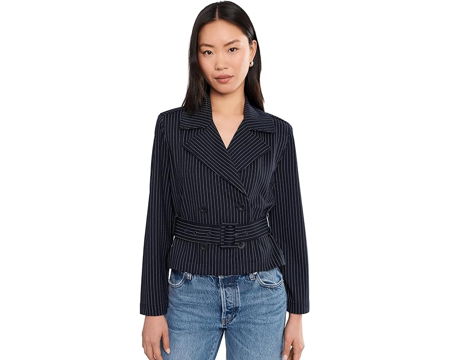 Укороченный тренчкот Petite Cropped Pinstripe с поясом Liverpool Los Angeles