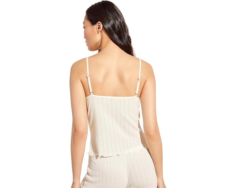 Топ Eberjey Cotton Modal Pointelle Cami с кружевной отделкой