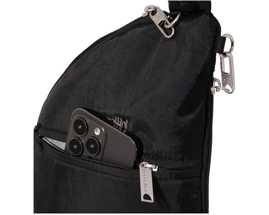 Baggallini Securtex антикражевая слинг сумка Half Moon с защитой от порезов