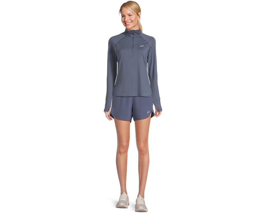 Куртка Brooks Dash 1/2 Zip 3.0 с воротником и светоотражающим брендингом
