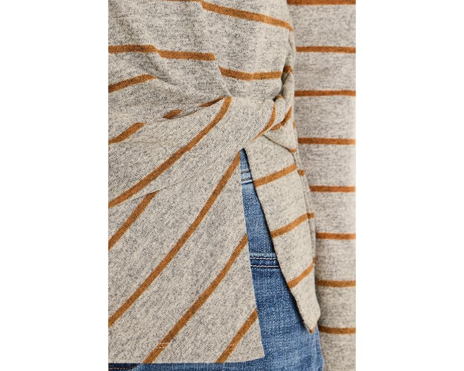 Топ Long Sleeve Boatneck Knit w/ Twist Detail Liverpool Los Angeles с полосатой вязкой