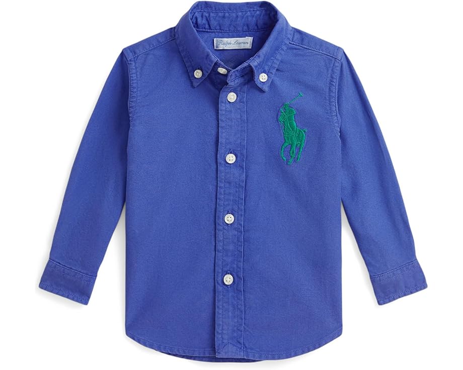 Хлопковая оксфордская рубашка Big Pony с вышитым пони для младенцев Polo Ralph Lauren