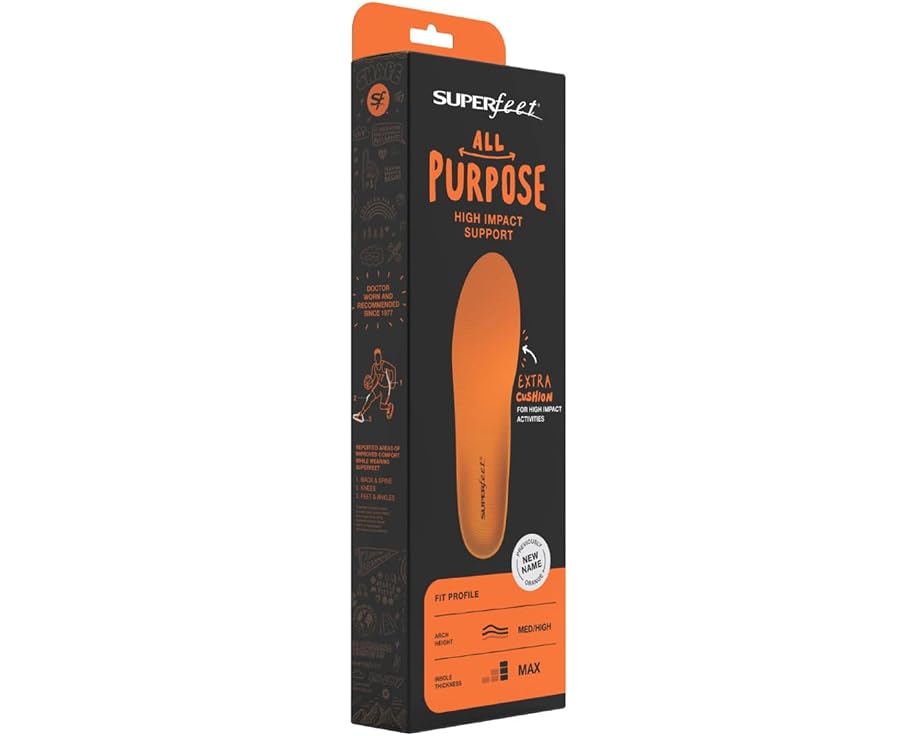 Стельки Superfeet All-Purpose Premium для высокой нагрузки, оранжевые