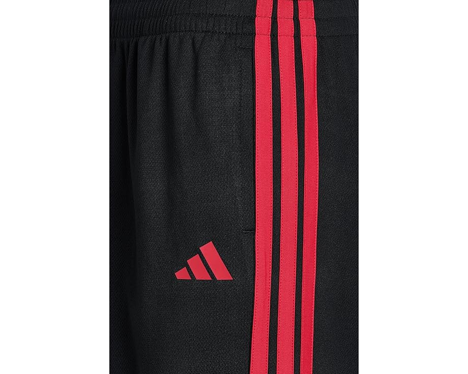 Adidas Kids Essentials 3 полоски шорты черные с красным