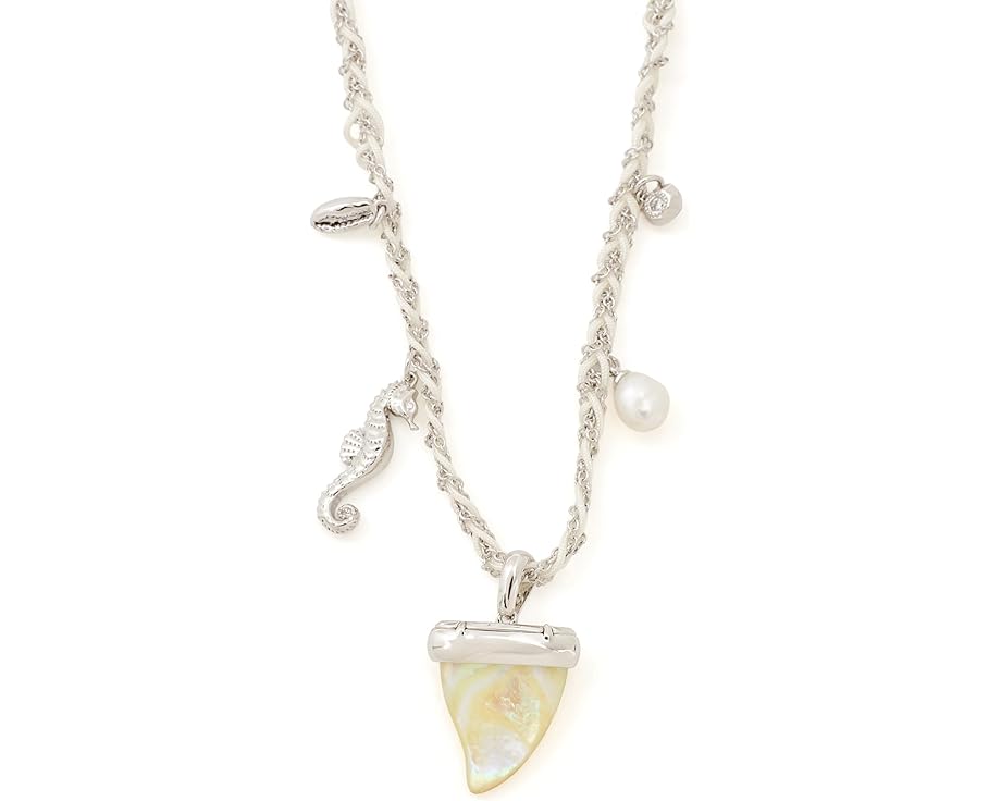Кулон Kendra Scott Oleana с подвеской в виде морского конька на плетеном цепочке