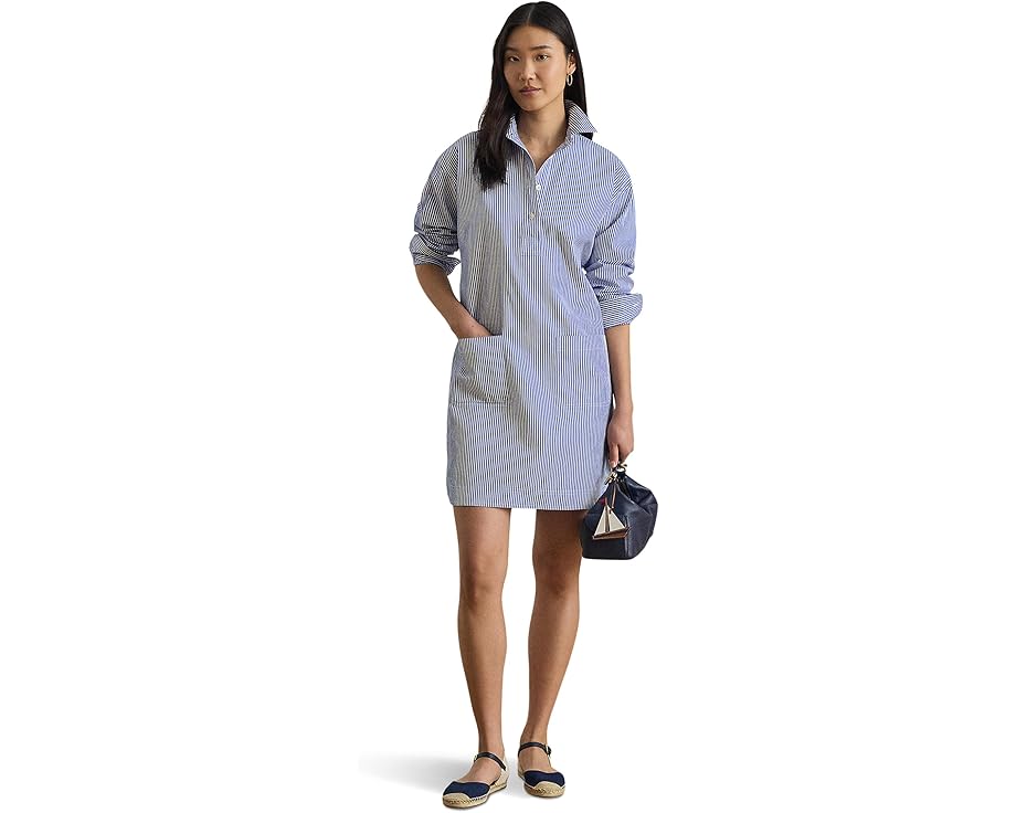 Платье-рубашка Lauren Ralph Lauren из хлопка в полоску с поясом