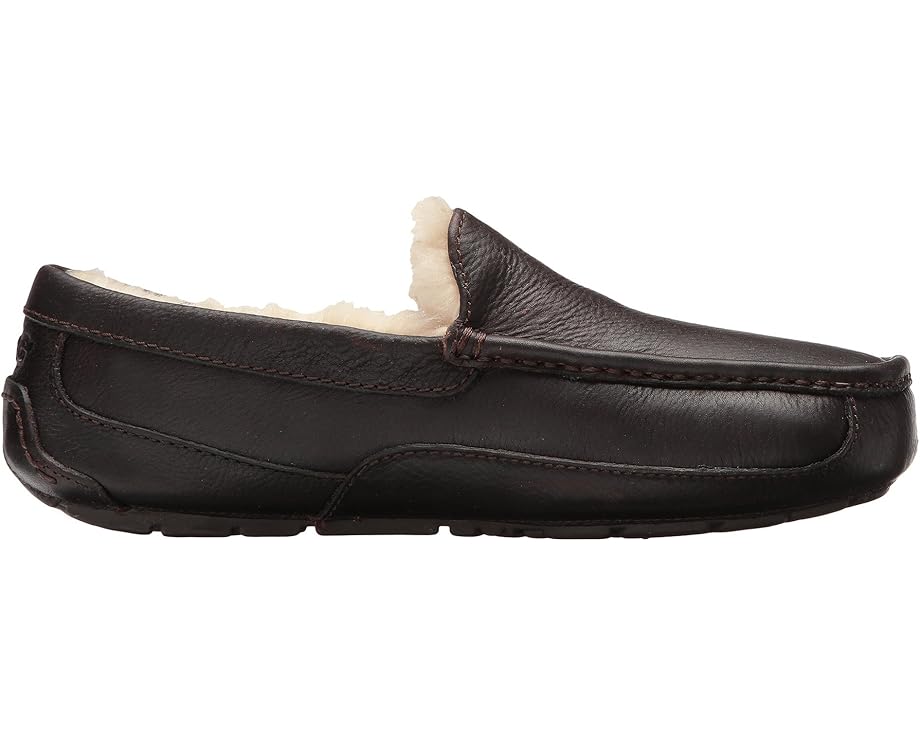UGG Ascot Leather домашние тапочки с подкладкой UGGPlush
