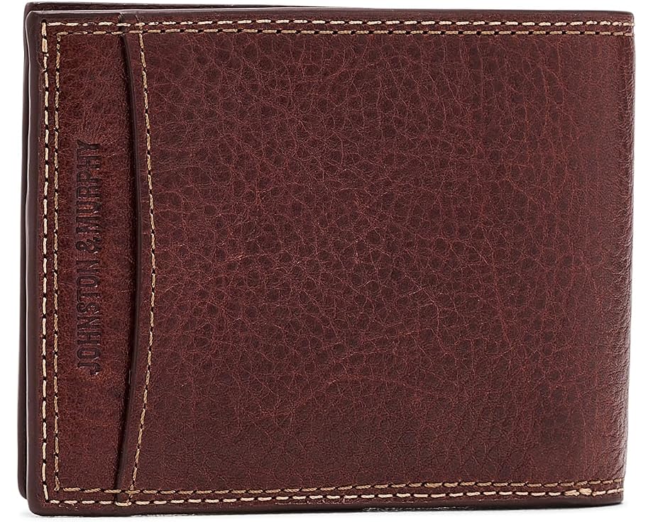 Johnston & Murphy Double Contrast Stitch кошелек-бифолд с контрастной строчкой