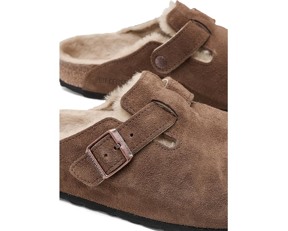 Birkenstock Boston клоги из замши с овчиной