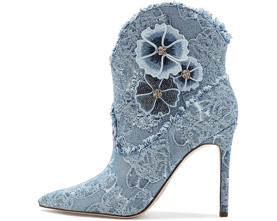 Ботильоны на каблуке Plitee 3D Floral Denim от Jessica Simpson с цветами