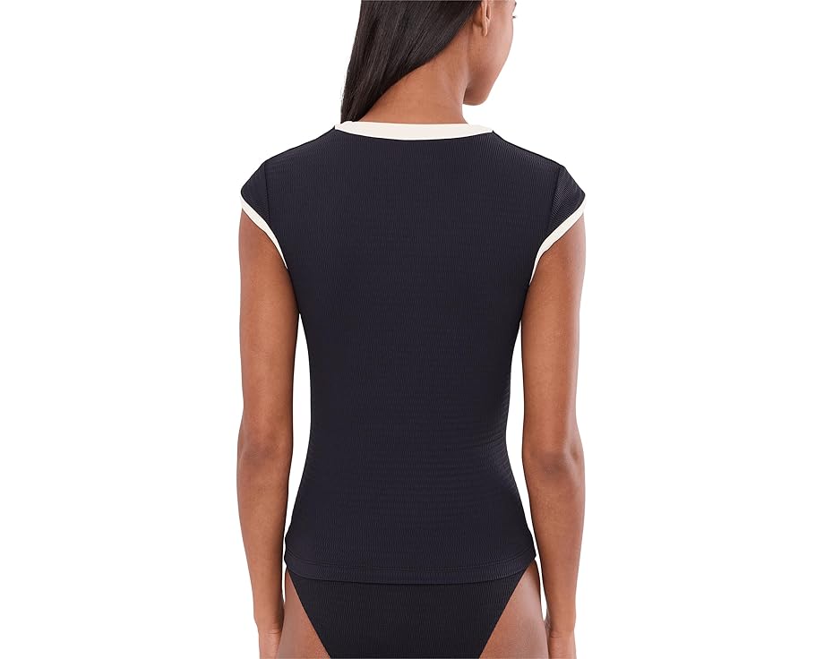 Seafolly Солнцезащитный топ Bandwave Cap Sleeve Sunvest