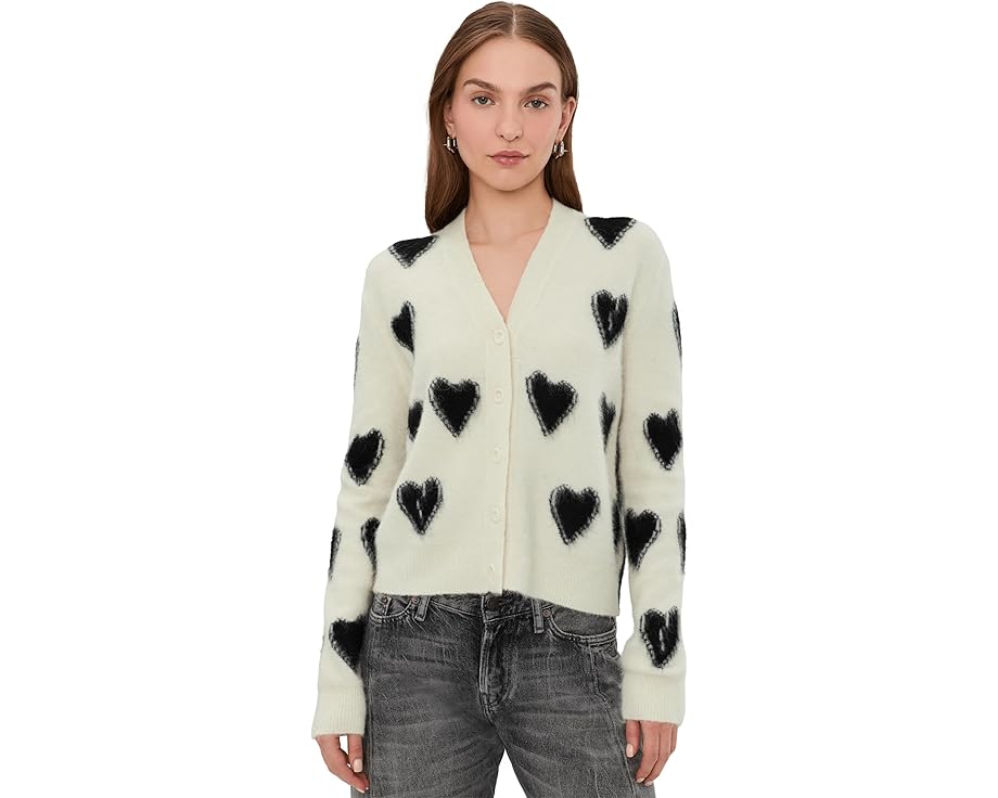 Кардиган AllSaints Scatter Heart Cardi с принтом в виде сердец