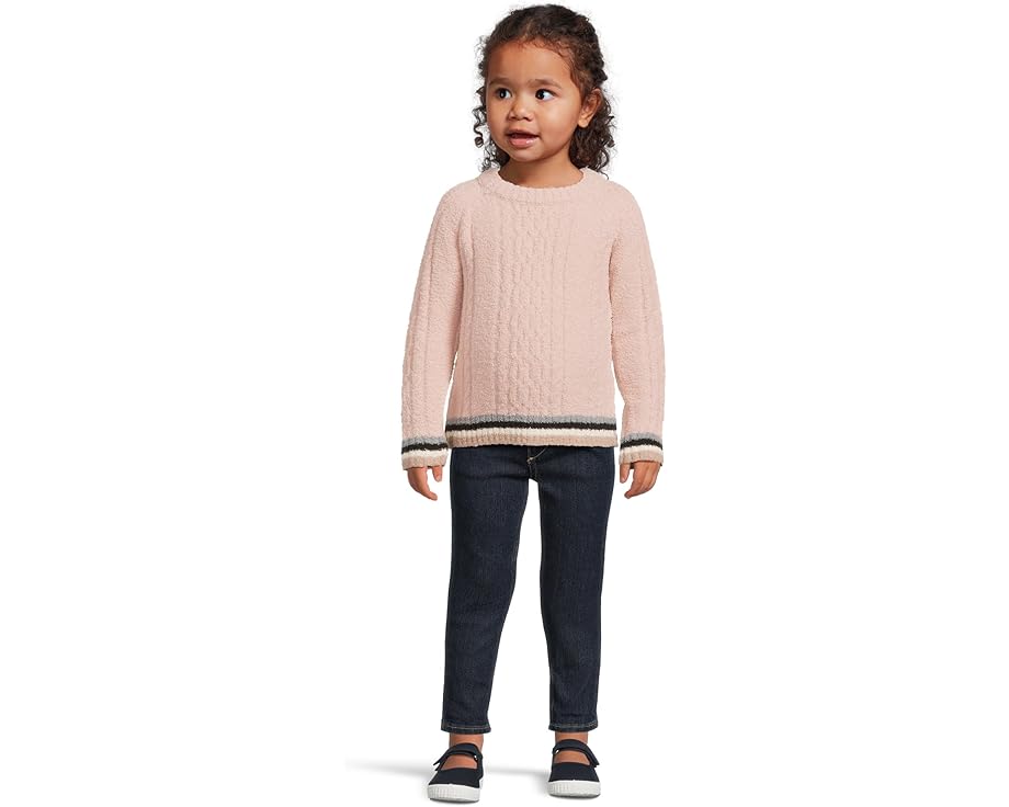 Детский свитер Barefoot Dreams CozyChic Sporty Rib Cable с рельефным узором